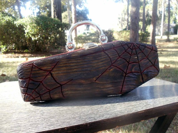 web coffin psychobilly purse